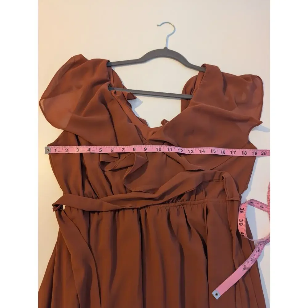 Baltic Born Dress Katya Maxi Bridesmaid Wedding Boho Rust Orange Brown Size XL
